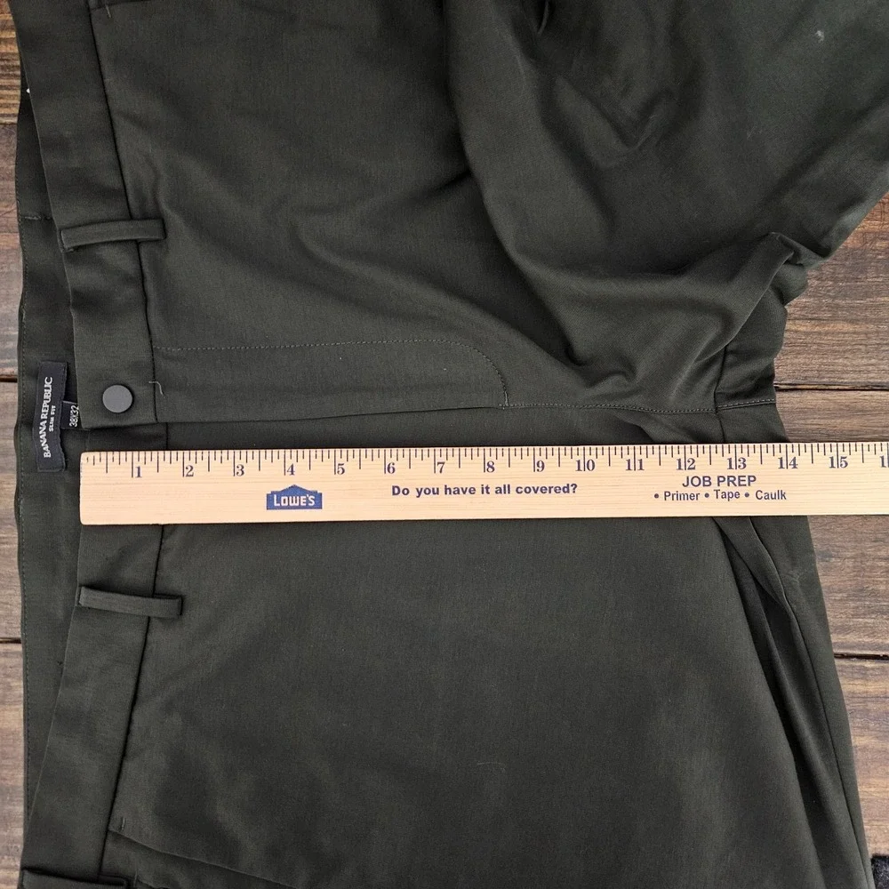 Banana Republic Men's Commuter Pants Casual Dark Green Stretch 38x32 Slim